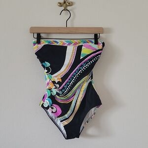 Trina Turk Big Sur Bandeau One Piece Swimsuit Size 4